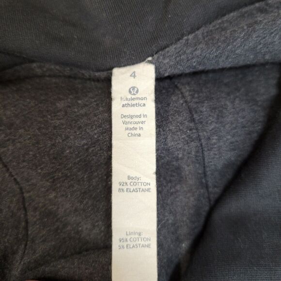 Lululemon "That's A Wrap" French Terry Tunic Jacket Size 4 Black Asymmetrical - Picture 5 of 11